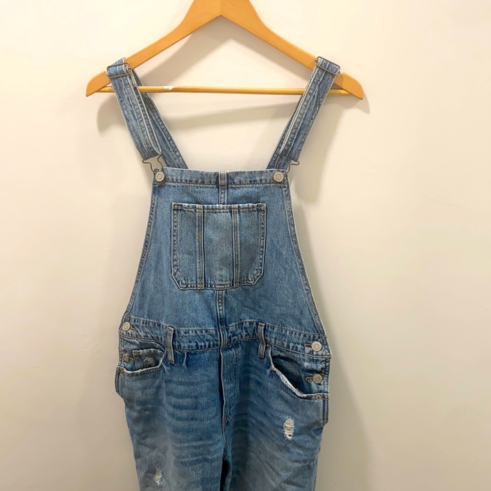 Lucky Brand Boyfriend cropped overalls